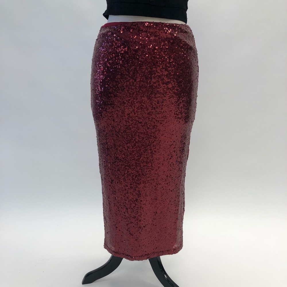 Cranberry Sequined long skirt